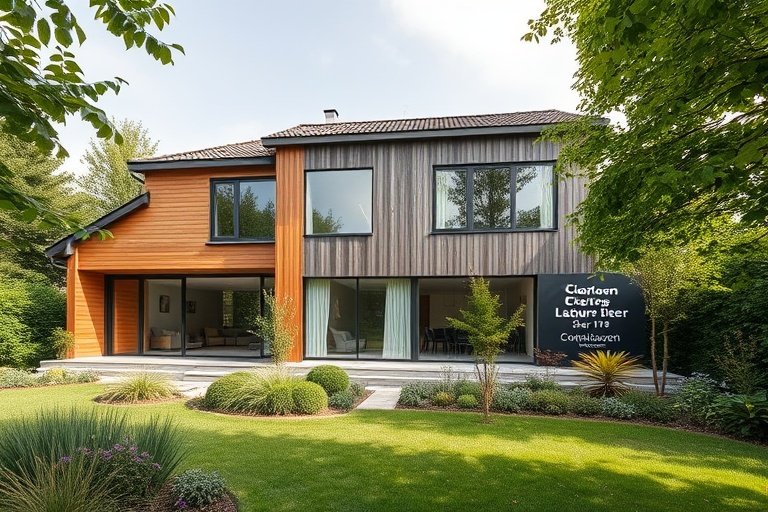 House exterior with garden